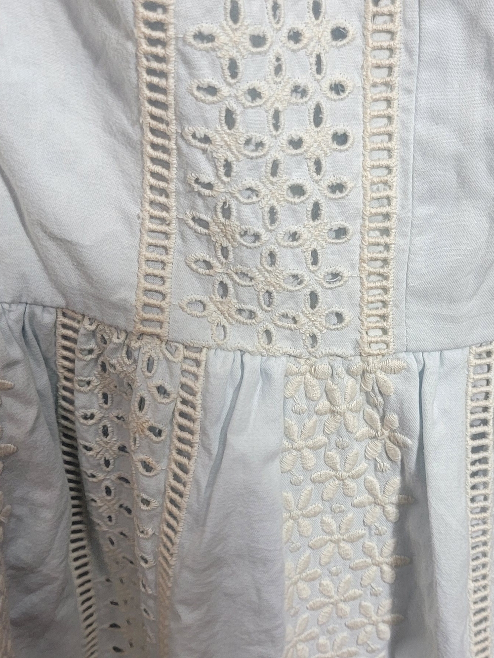 Karlie Light Mint Eyelet Sleeveless Dress Size Large - Picture 7 of 8
